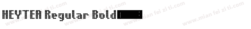 HEYTEA Regular Bold字体转换